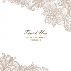 Vintage Lace Thank You Card