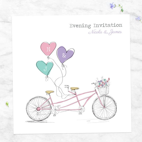 Vintage Tandem Evening Invitation