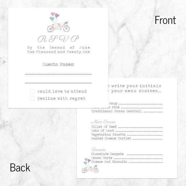 Vintage Tandem RSVP Cards