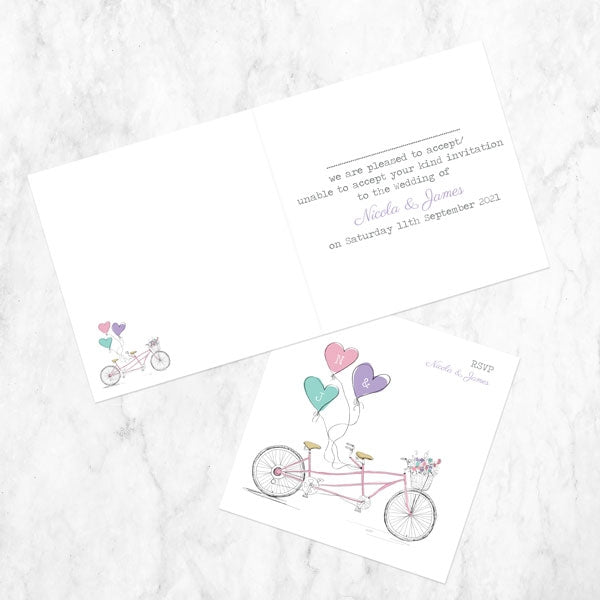 Vintage Tandem RSVP Cards