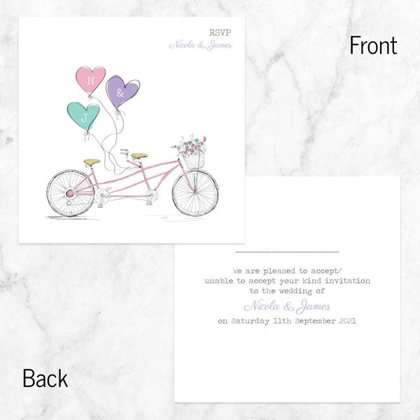 Vintage Tandem RSVP Cards