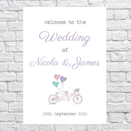 Tandem Love - Wedding Sign Range