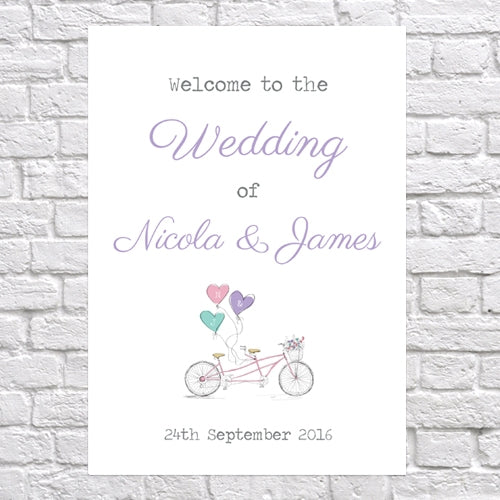 Vintage Tandem - Wedding Sign Range