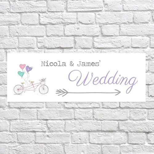 Vintage Tandem - Arrow Wedding Sign