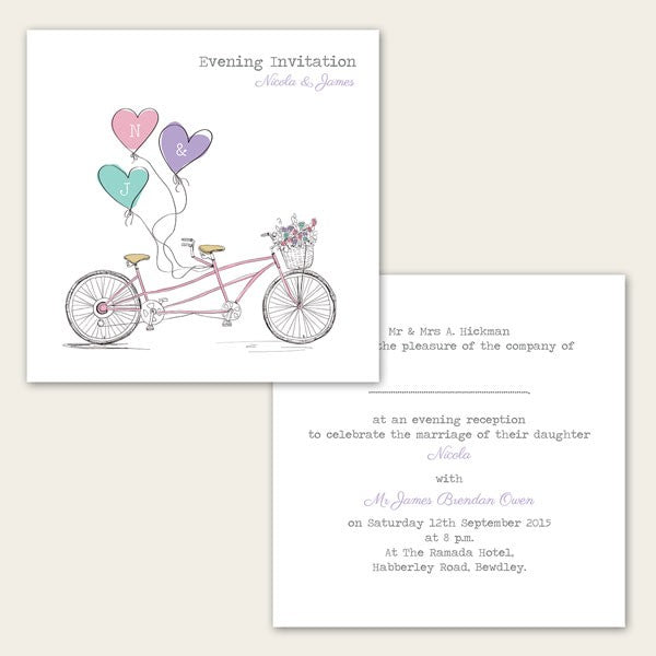 Tandem Love - Evening Invitations