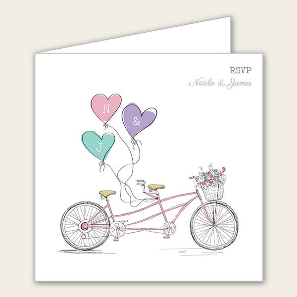 Tandem Love - Wedding RSVP Cards