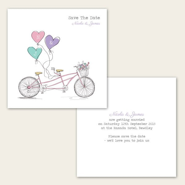 Tandem Love - Save the Date Cards