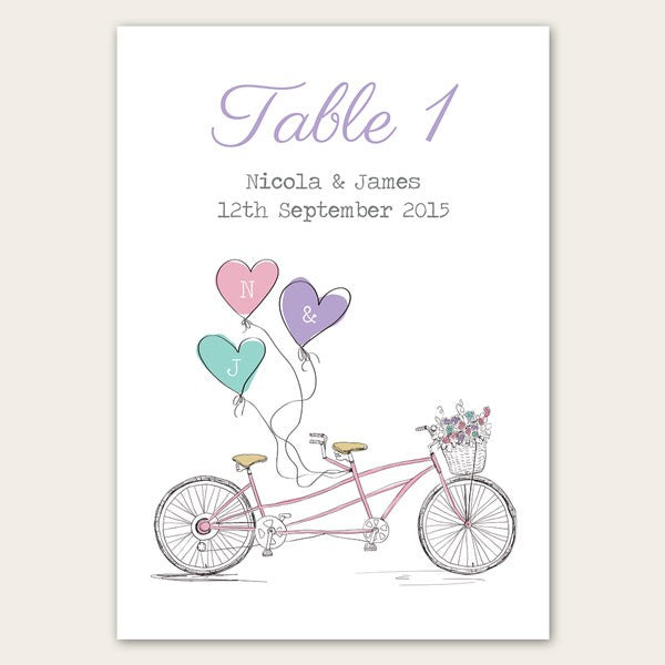 Tandem Love - Table Name/Number