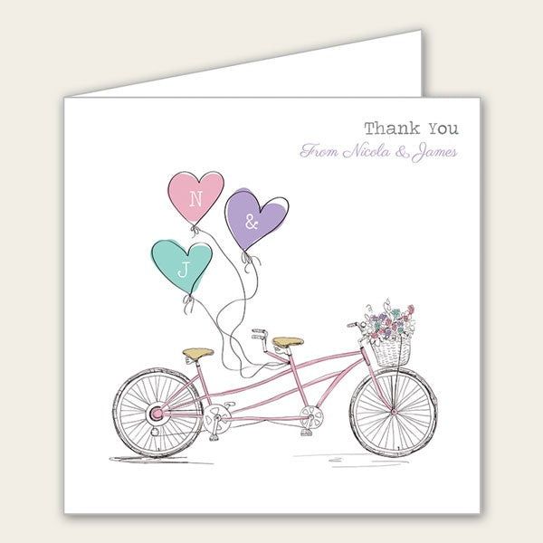 Tandem Love - Wedding Thank You Cards