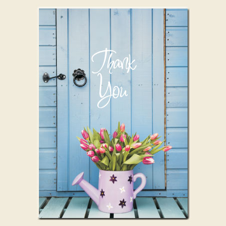 Thank You Cards - Watering Can & Tulips - Pack of 10