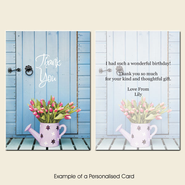 Thank You Cards - Watering Can & Tulips - Pack of 10