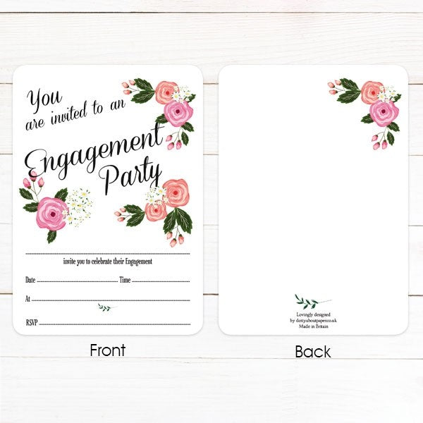 Engagement Party Invitations - Country Peony