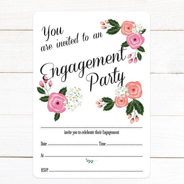 Engagement Party Invitations - Country Peony