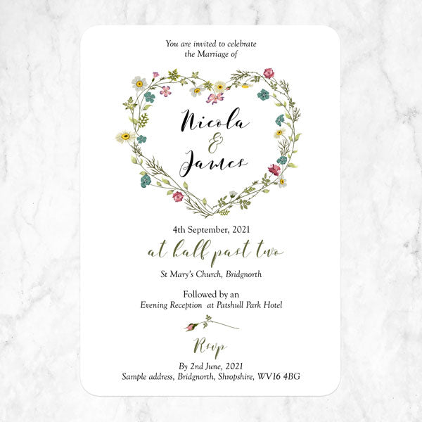 Botanical Heart - Wedding Invitations