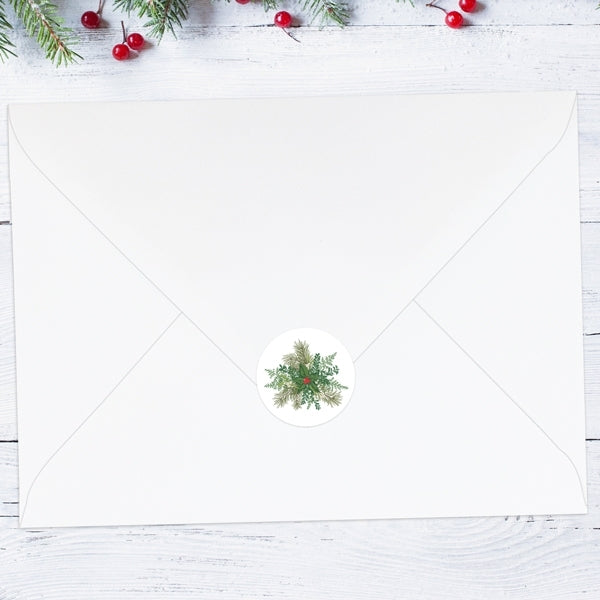 Festive Winter Woodland Envelope Seal - Pack of 70