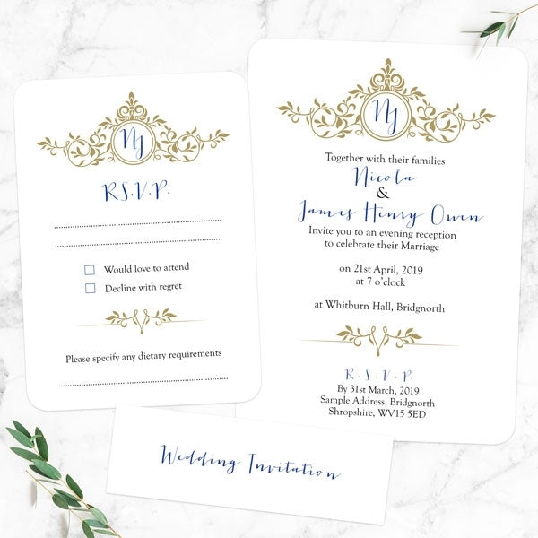 Royal Monogram - Boutique Evening Invitation