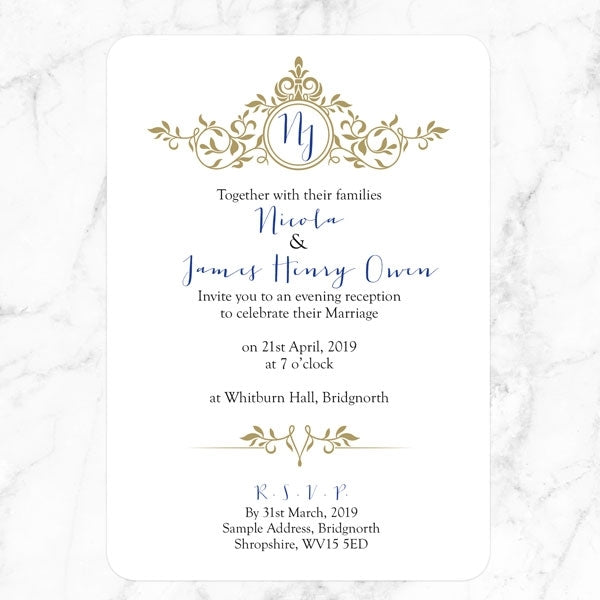 Royal Monogram - Boutique Evening Invitation