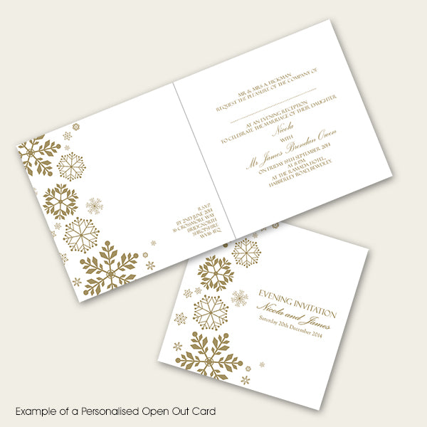 Falling Snowflakes - Evening Invitations