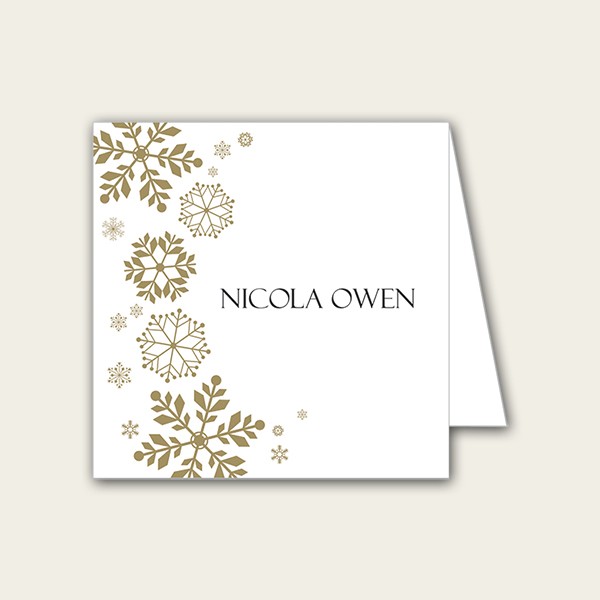 Falling Snowflakes - Wedding Place Cards