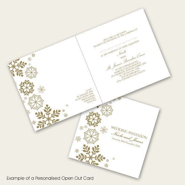 Falling Snowflakes - Wedding Invitations