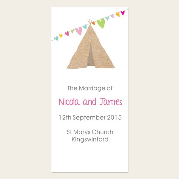 Festival Tipi - Order of Service Concertina