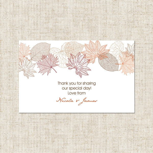 Delicate Autumn Leaves - Favour Tag