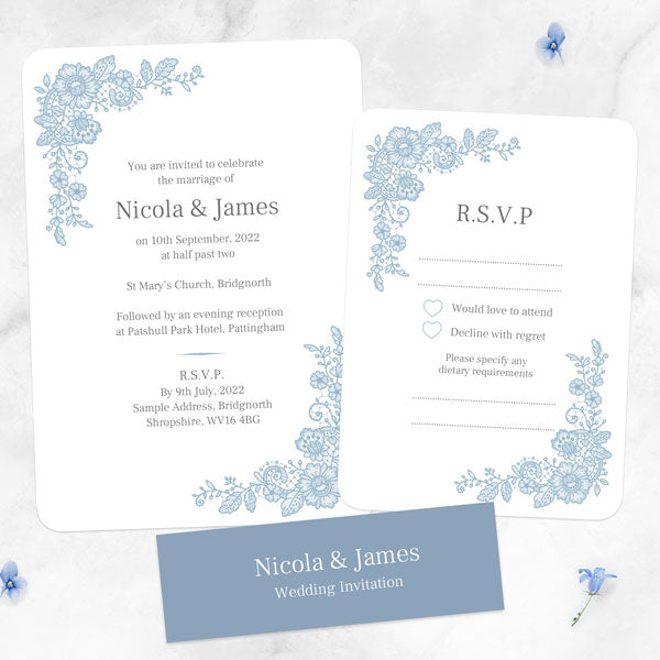 Intricate Lace - Boutique Wedding Invitation & RSVP