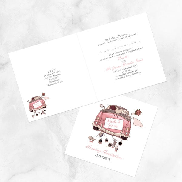 Wedding Car Evening Invitation