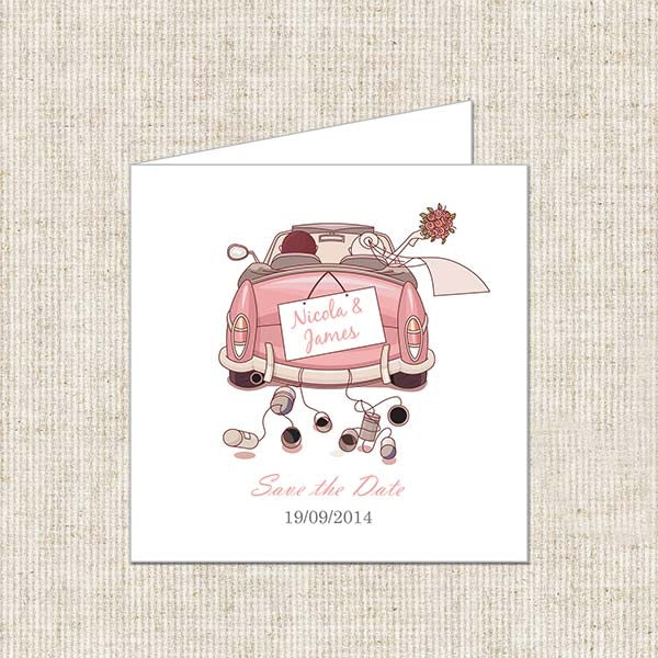 Wedding Car Save The Date Cards