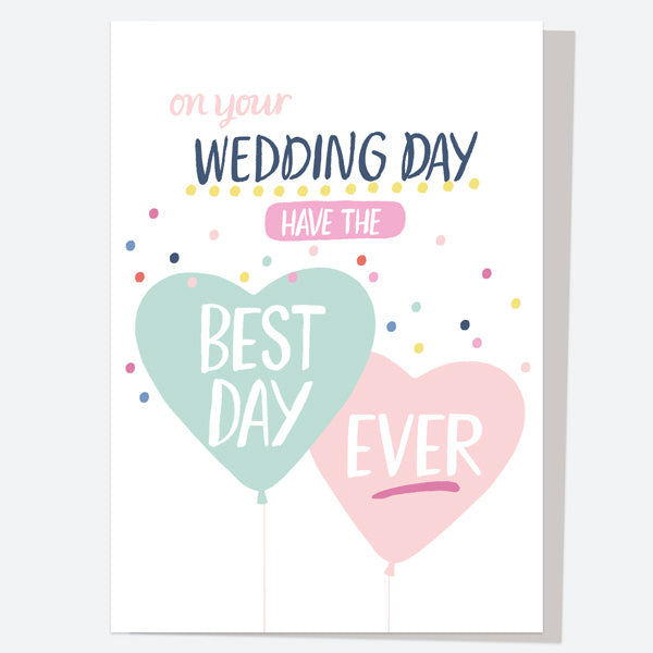 Wedding Card - Casual Lettering - Best Day