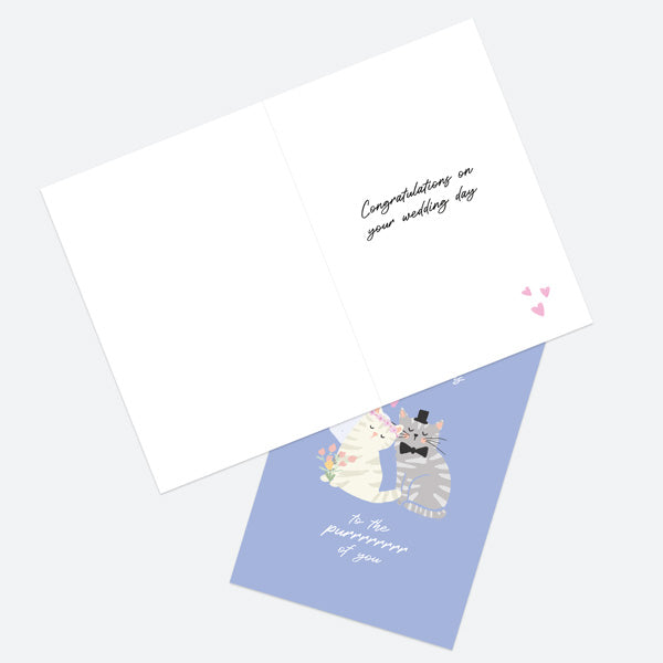 Wedding Card - Cats in Love - Congratulations