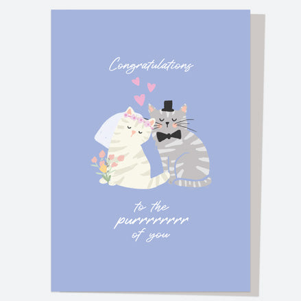 Wedding Card - Cats in Love - Congratulations