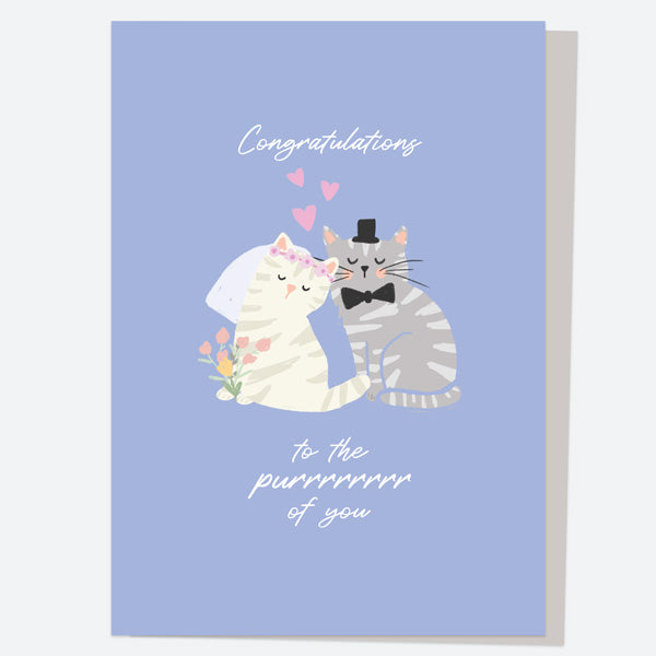 Wedding Card - Cats in Love - Congratulations