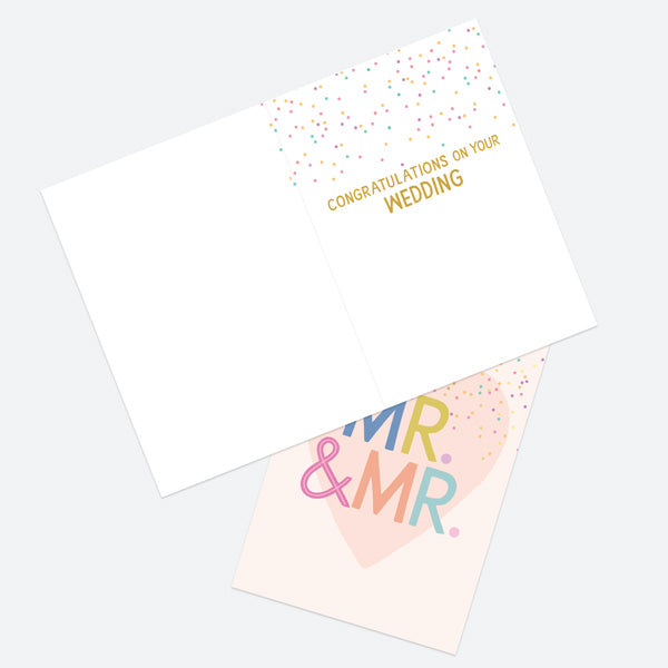 Luxury Foil Wedding Card - Confetti Heart - Mr & Mr