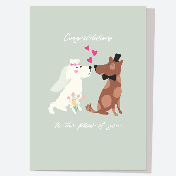 Wedding Card - Dogs in Love - Congratulations
