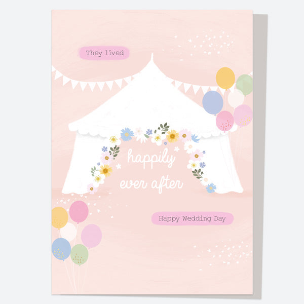 Wedding Card - Painted Wedding - Floral Marquee