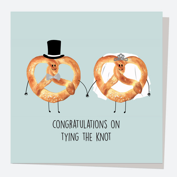 Wedding Card - Pretzels - Tying The Knot