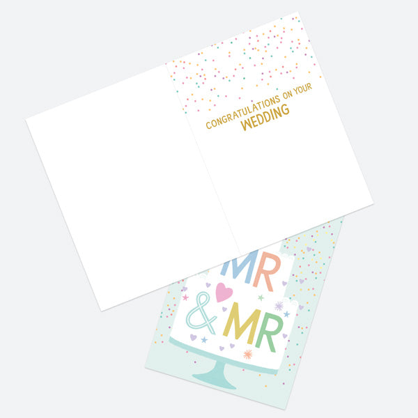 Luxury Foil Wedding Card - Tiered Cake - Mr & Mr