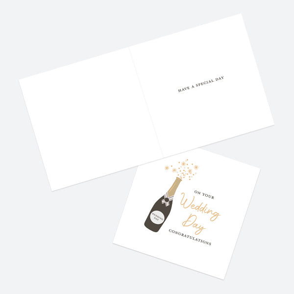 Luxury Foil Wedding Card - Foil Monochrome - Bottle