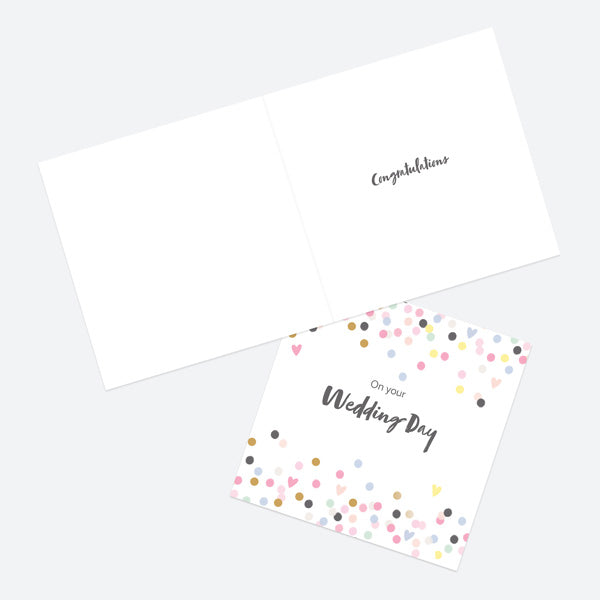 Luxury Foil Wedding Card - Wedding Foil Patterns - Confetti Border