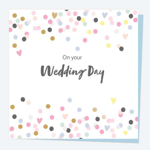 Luxury Foil Wedding Card - Wedding Foil Patterns - Confetti Border