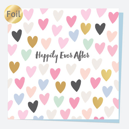 Luxury Foil Wedding Card - Wedding Foil Patterns - Confetti Hearts