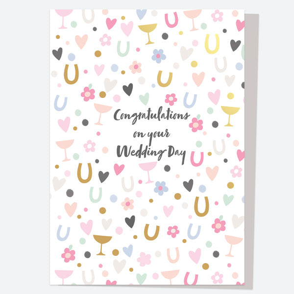 Luxury Foil Wedding Card - Wedding Foil Patterns - Confetti Icons