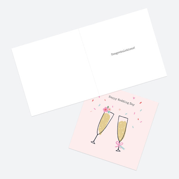 Wedding Card - Wedding Icons - Champagne