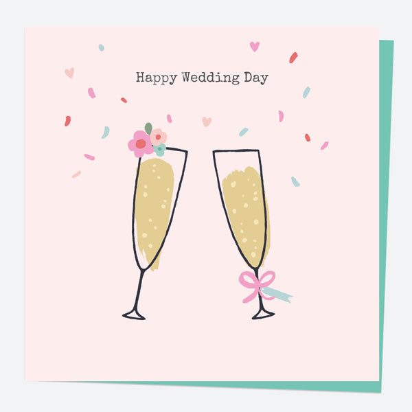Wedding Card - Wedding Icons - Champagne
