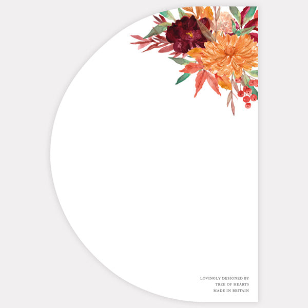 Autumnal Flowers Wedding Invitation