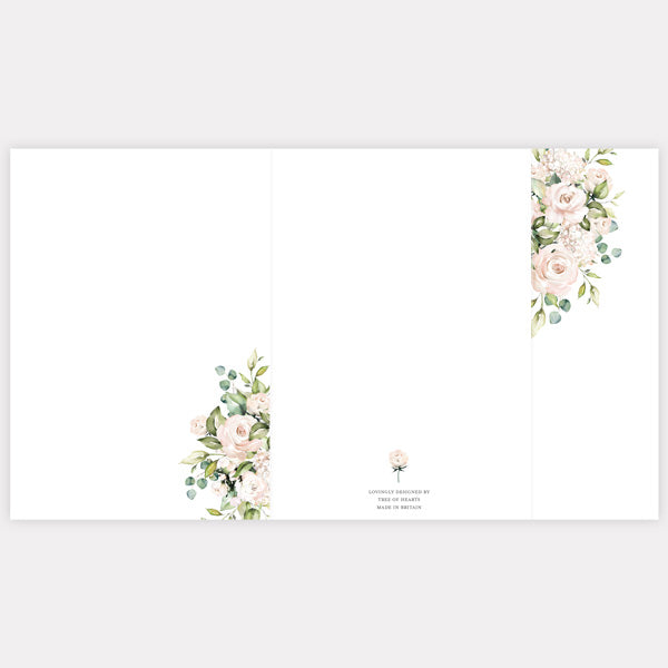 Cream Roses Pocketfold with Vellum Band Sample