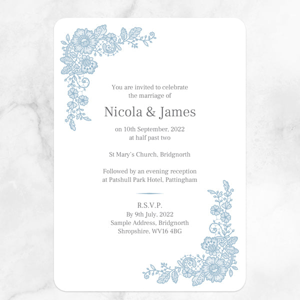 Intricate Lace - Boutique Wedding Invitation & RSVP