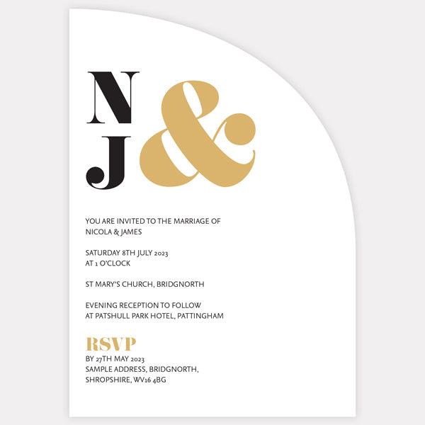 Metallic Ampersand Metallic Sample