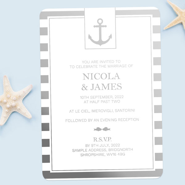 Nautical Stripes Foil Boutique Sample